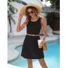 image:imageEkouaer Womens Swimsuit Cover Up Pleated Front Bathing Suit Coverups 2026 Casual Tank Beach Dress with Pockets S2XL1black