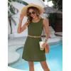 image:imageEkouaer Womens Swimsuit Cover Up Pleated Front Bathing Suit Coverups 2026 Casual Tank Beach Dress with Pockets S2XLArmy Green