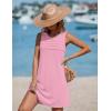 image:imageEkouaer Womens Swimsuit Cover Up Pleated Front Bathing Suit Coverups 2026 Casual Tank Beach Dress with Pockets S2XLCoral Pink
