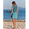 image:imageEkouaer Womens Swimsuit Cover Up Pleated Front Bathing Suit Coverups 2026 Casual Tank Beach Dress with Pockets S2XLGreen Leaf