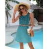 image:imageEkouaer Womens Swimsuit Cover Up Pleated Front Bathing Suit Coverups 2026 Casual Tank Beach Dress with Pockets S2XLGreen Leaf