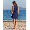 image:imageEkouaer Womens Swimsuit Cover Up Pleated Front Bathing Suit Coverups 2026 Casual Tank Beach Dress with Pockets S2XLNavy Blue