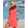 image:imageEkouaer Womens Swimsuit Cover Up Pleated Front Bathing Suit Coverups 2026 Casual Tank Beach Dress with Pockets S2XLOrange Pink