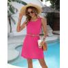 image:imageEkouaer Womens Swimsuit Cover Up Pleated Front Bathing Suit Coverups 2026 Casual Tank Beach Dress with Pockets S2XLRose Red