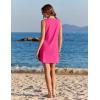 image:imageEkouaer Womens Swimsuit Cover Up Pleated Front Bathing Suit Coverups 2026 Casual Tank Beach Dress with Pockets S2XLRose Red