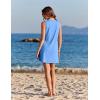 image:imageEkouaer Womens Swimsuit Cover Up Pleated Front Bathing Suit Coverups 2026 Casual Tank Beach Dress with Pockets S2XLSky Blue