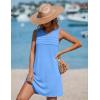 image:imageEkouaer Womens Swimsuit Cover Up Pleated Front Bathing Suit Coverups 2026 Casual Tank Beach Dress with Pockets S2XLSky Blue