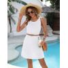 image:imageEkouaer Womens Swimsuit Cover Up Pleated Front Bathing Suit Coverups 2026 Casual Tank Beach Dress with Pockets S2XLWhite