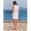 image:imageEkouaer Womens Swimsuit Cover Up Pleated Front Bathing Suit Coverups 2026 Casual Tank Beach Dress with Pockets S2XLWhite