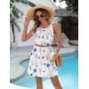 image:imageEkouaer Womens Swimsuit Cover Up Pleated Front Bathing Suit Coverups 2026 Casual Tank Beach Dress with Pockets S2XLWhite Floral