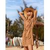 image:imageEkouaer Womens Swimsuit Cover Up Swiss Dots Chiffon Bikini Beachwear Flowy Pom Pom CoverupsAcamel