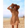image:imageEkouaer Womens Swimsuit Cover Up Swiss Dots Chiffon Bikini Beachwear Flowy Pom Pom CoverupsAcamel