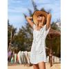 image:imageEkouaer Womens Swimsuit Cover Up Swiss Dots Chiffon Bikini Beachwear Flowy Pom Pom CoverupsAwhite