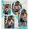 image:imageEkouaer Womens Swimsuit Cover Ups Tie Front Long Sleeve Top Kimono for Women Bikini Shirt Summer CardiganPink