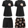 Black/Floral Black