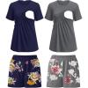 Floral Navy Blue/Floral Light Grey