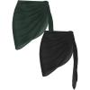image:imageEkouaer 2 Pieces Women Beach Sarongs Sheer Cover Ups Chiffon Bikini Wrap Skirt for Swimwear SXXLBlackDark Green