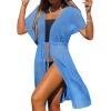 image:imageEkouaer Bathing Suit Cover Up Chiffon Swim Suit Coverup Tie Front Sheer Beach Kimono Coverups Swimwear CardigansA07light Blue