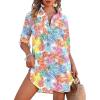 image:imageEkouaer Beach Cover Ups for Women Bikini Swimsuit Coverup Beach Dress ShirtColorful Leaf