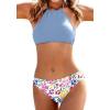 Light Blue Colorful Floral