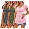 Dark Grey+army Green+floral Pink(3pcs)