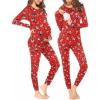 image:imageEkouaer Nursing Pajama Set Long Sleeve Maternity Clothes Labor Pregnancy Pjs Breastfeeding Thermal Underwear SleepwearChristmas Red