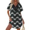 Dark Blue Floral Print