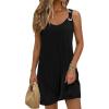 image:imageEkouaer Swimsuit Coverup for Women Sleeveless Bathing Suit Cover Up 2026 Twisted Tank Beach Summer Dress Aline SundressBlack