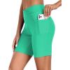 image:imageEkouaer Womens 85 Board Shorts High Waisted Swim Shorts Cross Waist Beach Surf Swimwear Swimsuit Bottoms with Pocket S3XLIce Green