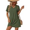 image:imageEkouaer Womens Coverup Short Sleeve Swimsuit Cover Ups 2026 Summer Bathing Suit Cover Twisted Cover Up Dress S2XLArmy Green