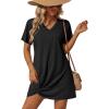 image:imageEkouaer Womens Coverup Short Sleeve Swimsuit Cover Ups 2026 Summer Bathing Suit Cover Twisted Cover Up Dress S2XLBlack