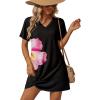 image:imageEkouaer Womens Coverup Short Sleeve Swimsuit Cover Ups 2026 Summer Bathing Suit Cover Twisted Cover Up Dress S2XLBlack Pink Floral