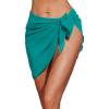 image:imageEkouaer Womens Coverups Beach Short Sarong Sheer Chiffon Cover Up Bikini Wraps S3XLPeacock Blue