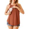 image:imageEkouaer Womens Maternity Nursing Tank Tops Sleeveless Breastfeeding Shirts Double Layer Summer Pregnancy ClothesOrange