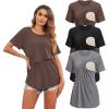 3pcs- Black + Brown + Grey