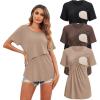 3pcs- Black + Brown + Khaki
