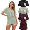 3pcs- Black + Light Green + Dark Red