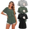 3pcs- Black + Light Grey + Deep Army Green