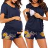 A Floral Navy Blue