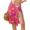 image:imageEkouaer Womens Sarongs Short Sheer Bikini Skirt Wrap Beach Pareo Chiffon Swimsuit Cover Up SXXLPink Ripple
