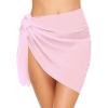 image:imageEkouaer Womens Short Sarongs Chiffon Cover Ups Sheer Bikini Wraps for Swimwear S3XLPeach Pink