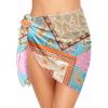 image:imageEkouaer Womens Short Sarongs Chiffon Cover Ups Sheer Bikini Wraps for Swimwear S3XLPink Ethnic Style