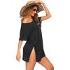 image:imageEkouaer Womens Swimsuit Beach Cover Up Short Sleeve Cover Ups for Swimwear Bathing Suit Coverups SXXXLBlack California