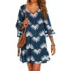 Z Dusty Blue Floral Print