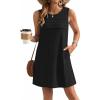 image:imageEkouaer Womens Swimsuit Cover Up Pleated Front Bathing Suit Coverups 2026 Casual Tank Beach Dress with Pockets S2XL1black