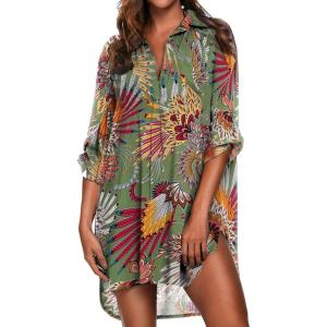 image:imageEkouaer Beach Cover Ups for Women Bikini Swimsuit Coverup Beach Dress ShirtPat7