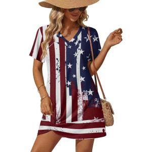 image:imageEkouaer Womens Coverup Short Sleeve Swimsuit Cover Ups 2026 Summer Bathing Suit Cover Twisted Cover Up Dress S2XLFlag