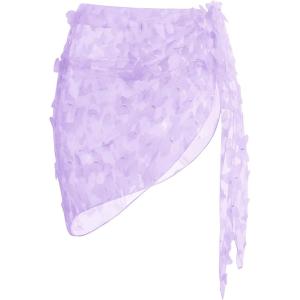 image:imageEkouaer Womens Coverups Beach Short Sarong Sheer Chiffon Cover Up Bikini Wraps S3XLButterflypurple