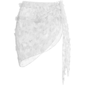 image:imageEkouaer Womens Coverups Beach Short Sarong Sheer Chiffon Cover Up Bikini Wraps S3XLButterflywhite