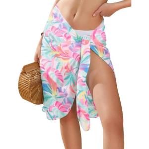image:imageEkouaer Womens Sarongs Short Sheer Bikini Skirt Wrap Beach Pareo Chiffon Swimsuit Cover Up SXXLMulticolor